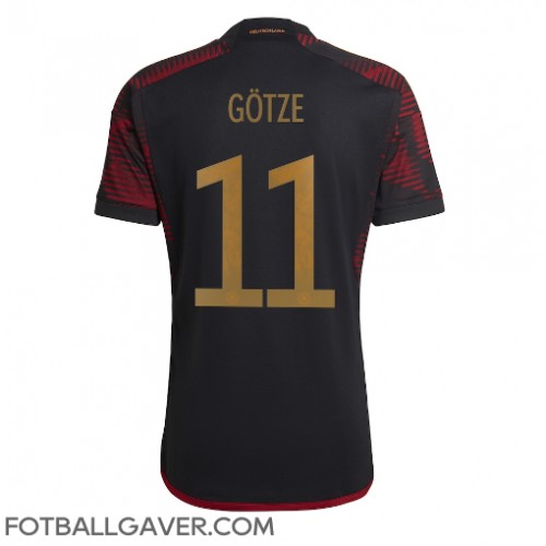 Tyskland Mario Gotze #11 Fotballklær Bortedrakt VM 2022 Kortermet